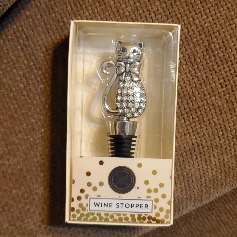 Modern Expressions Cat Wine Stopper NWT